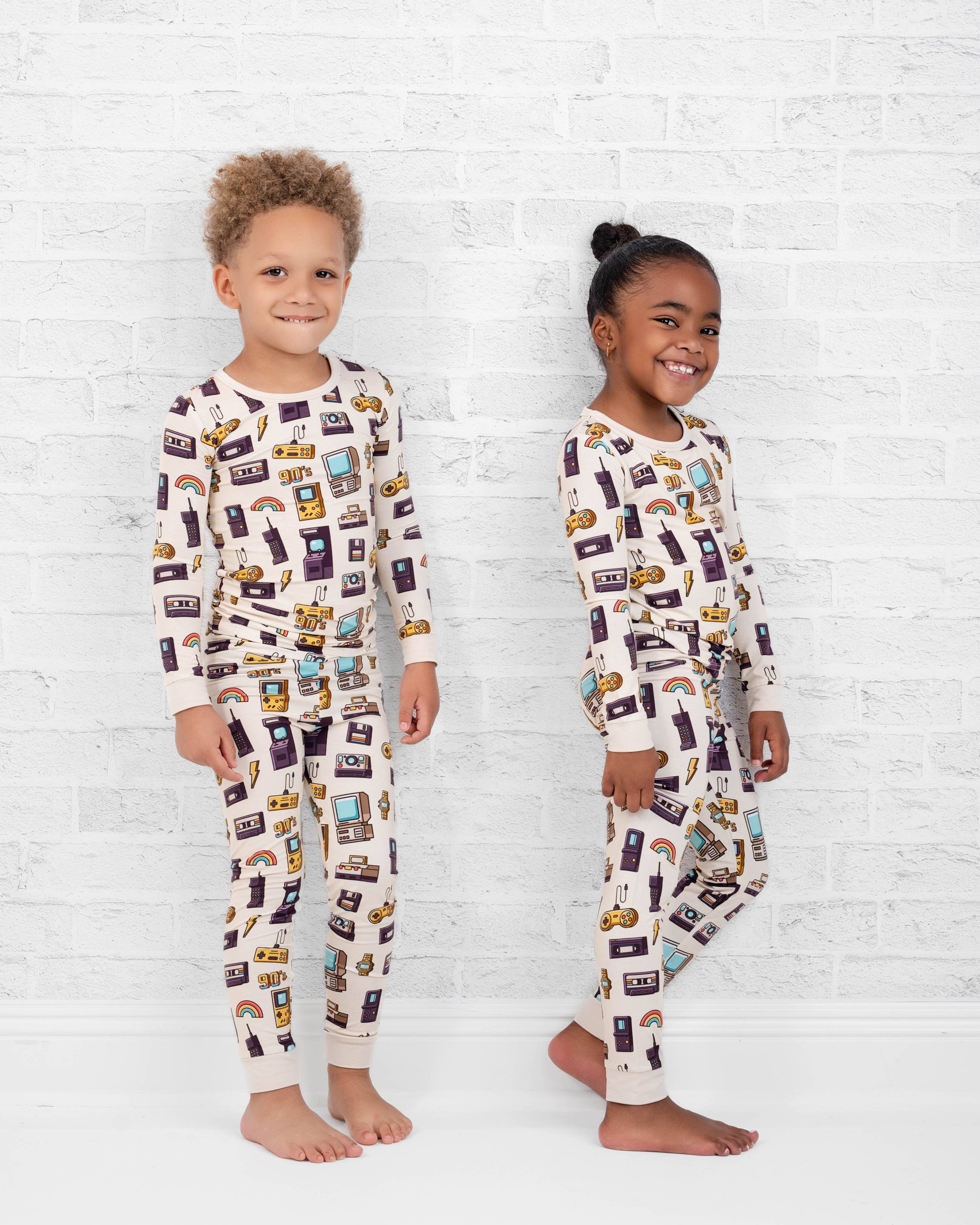 90's Retro Long Sleeve PJ's Bamboo