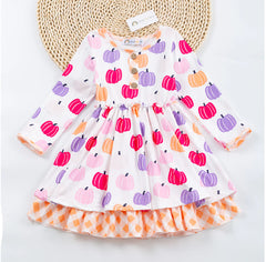 Multi-Color Pumpkin Party Dress