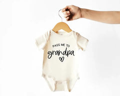 Pass Me to Grandpa Baby Bodysuit | New Baby Gifts