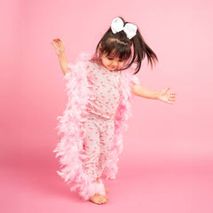Fancy Flamingos Two-Piece Bamboo Kids Pajama Pants Set