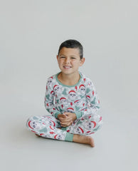 Christmas Baby Bamboo 2PC Set-Checkered Santa Boy