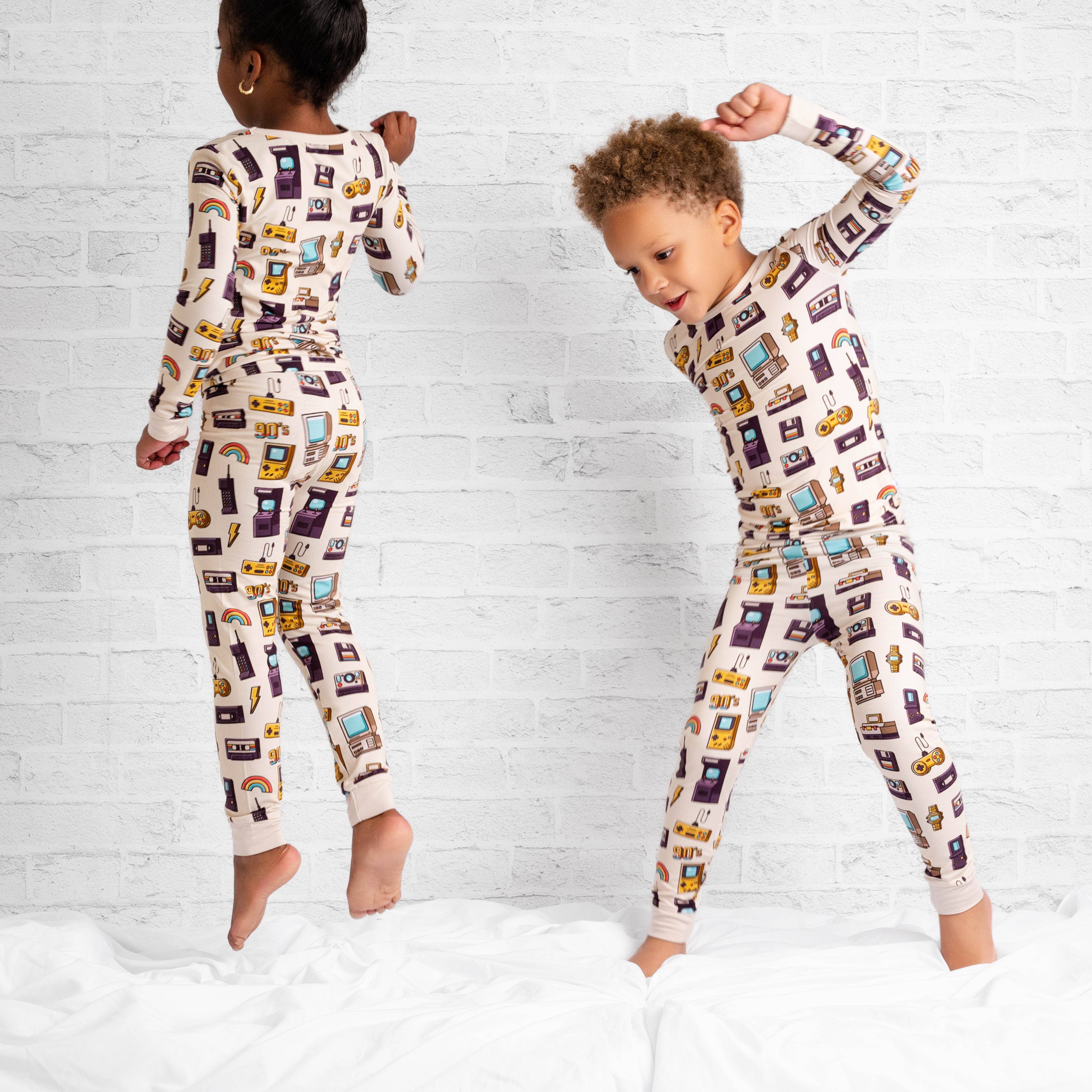 90's Retro Long Sleeve PJ's Bamboo