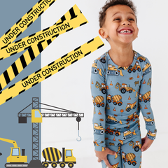 Kids Bamboo Pajamas - Bamboo Fall Clothing- Worksite