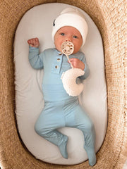 Top & Bottom Bamboo Baby Outfit- Baby Blue