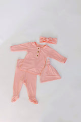 Bamboo Top & Bottom Baby Outfit - Pink