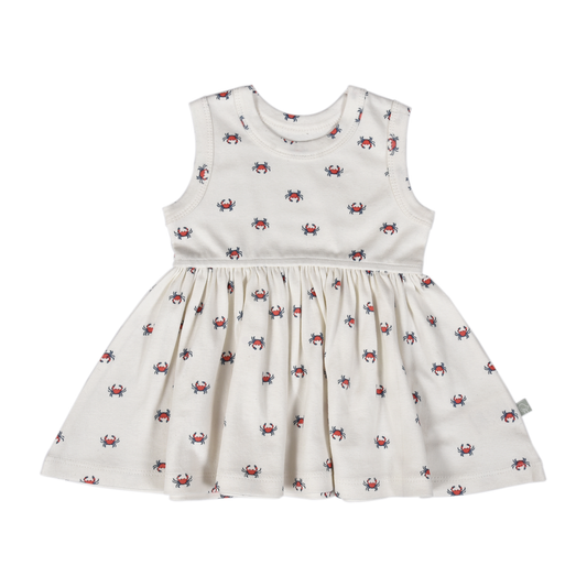 Tank Twirl Organic Dress | Crab (excludes headband)