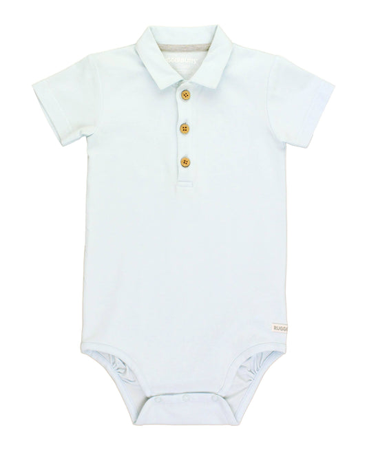 Baby Boys Light Blue Short Sleeve Polo Bodysuit
