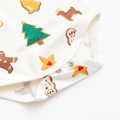 100% Cotton - Long Sleeve Jack + Jill Bodysuit_Holiday Cookies
