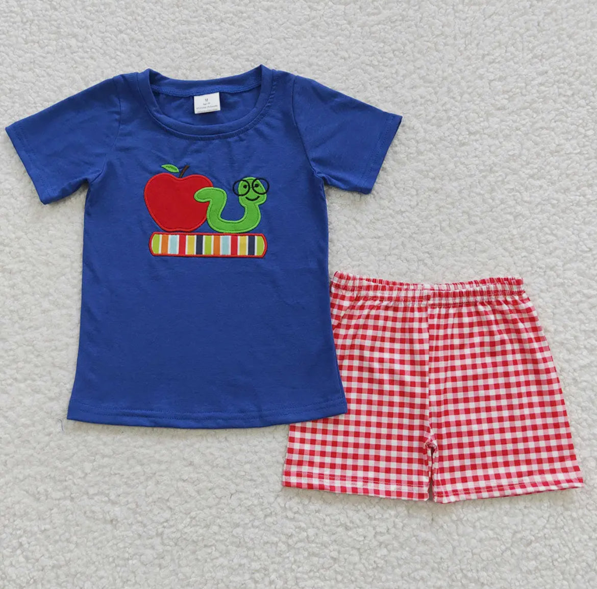 Boys Back To School Book Shorts Set