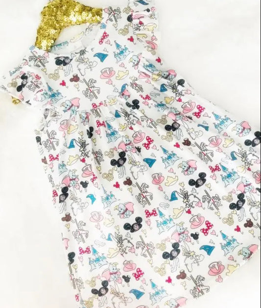 Girls Fun Character Dress-Theme Park