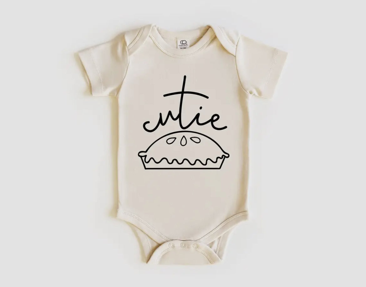 Cutie Pie Thanksgiving Onesie Boy or Girl