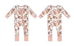 Fall Floral (Ribbed) | Bamboo Zipper Pajamas