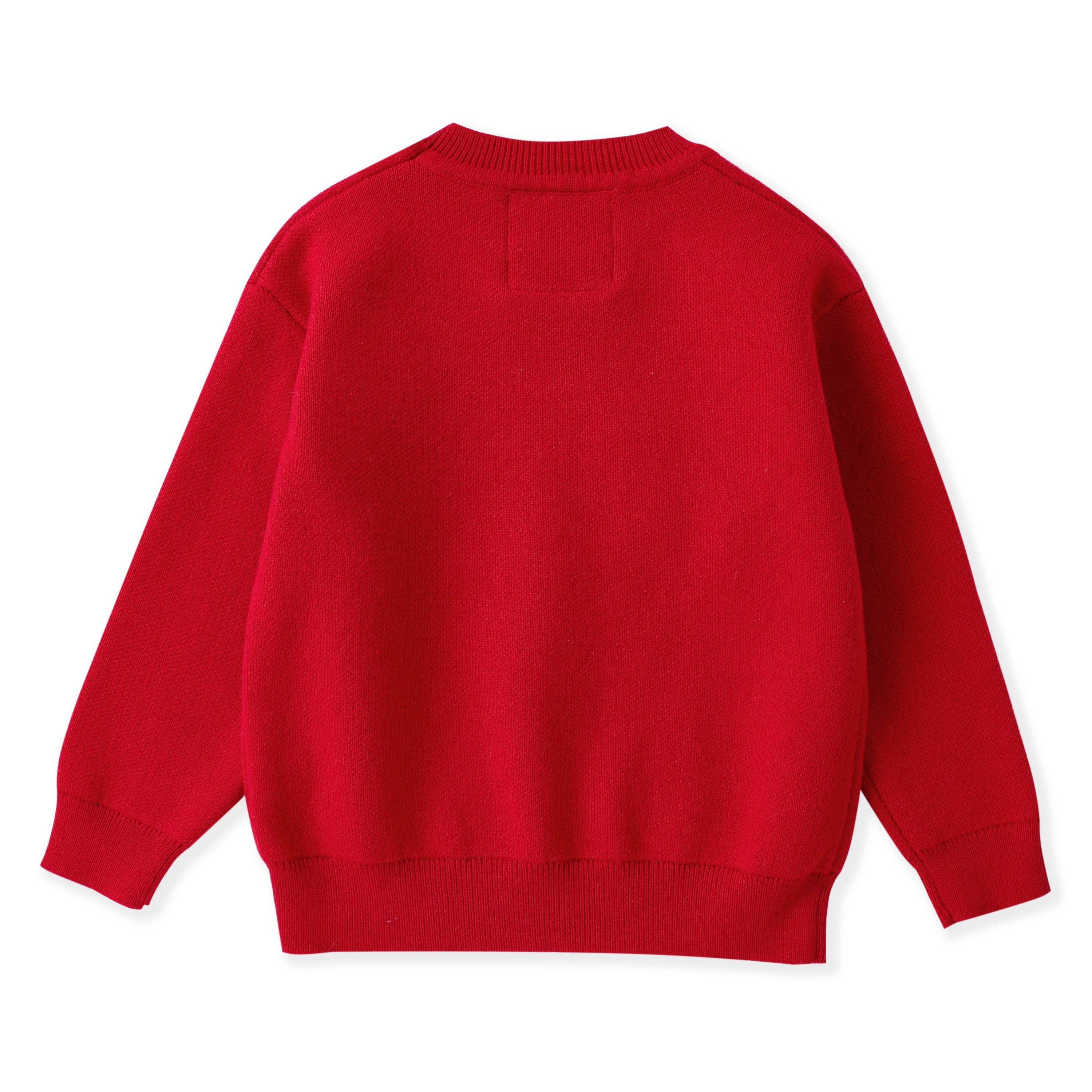Red Sparkle Bow Christmas Sweater