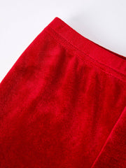 Girls Christmas Bell Bottom Outfit – “’Tis the Season” Top & Red Pants