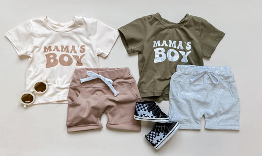 Mama’s Boy Retro Boy 2PC Short Set-Green