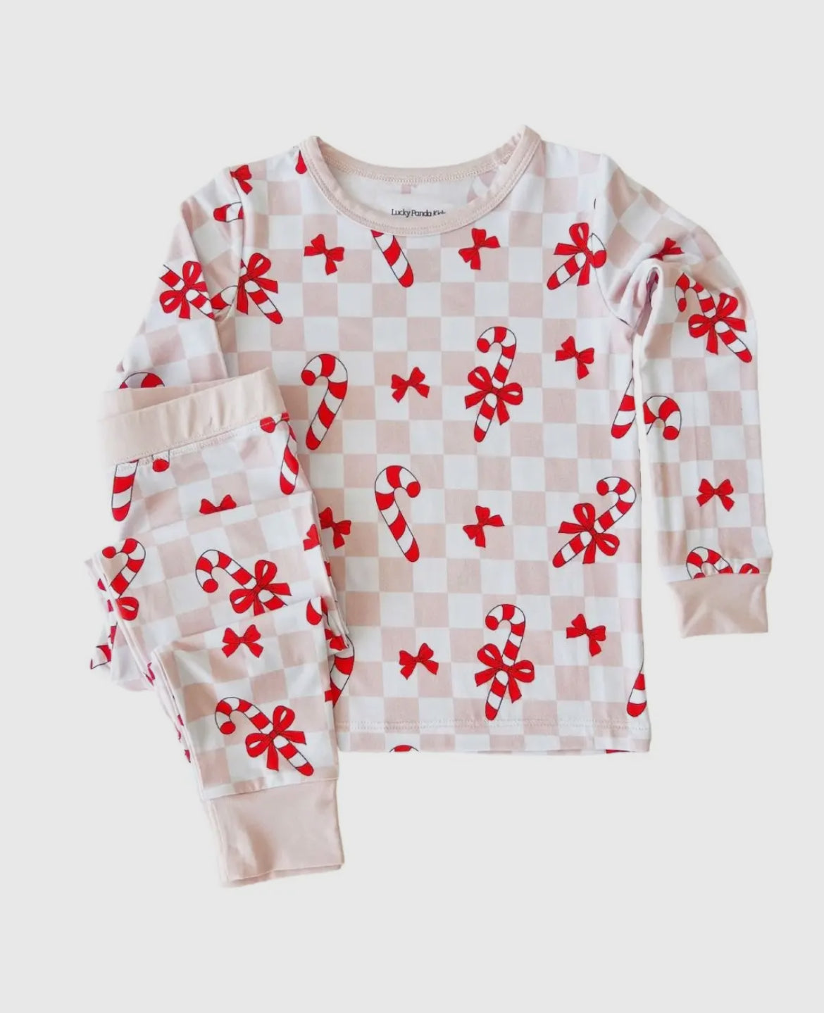 Christmas Bamboo Kids 2PC Set-Bows & Candy Cane