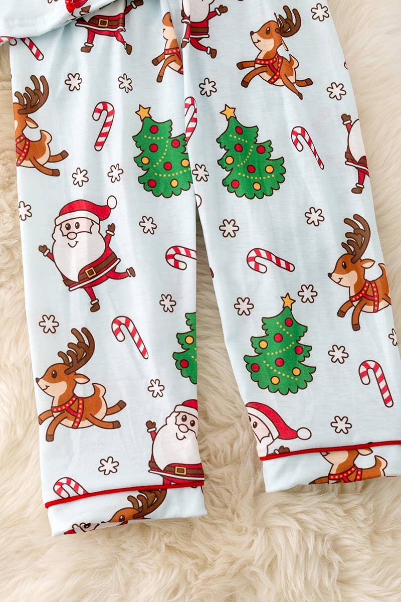 Santa Printed Unisex Pajamas Set.