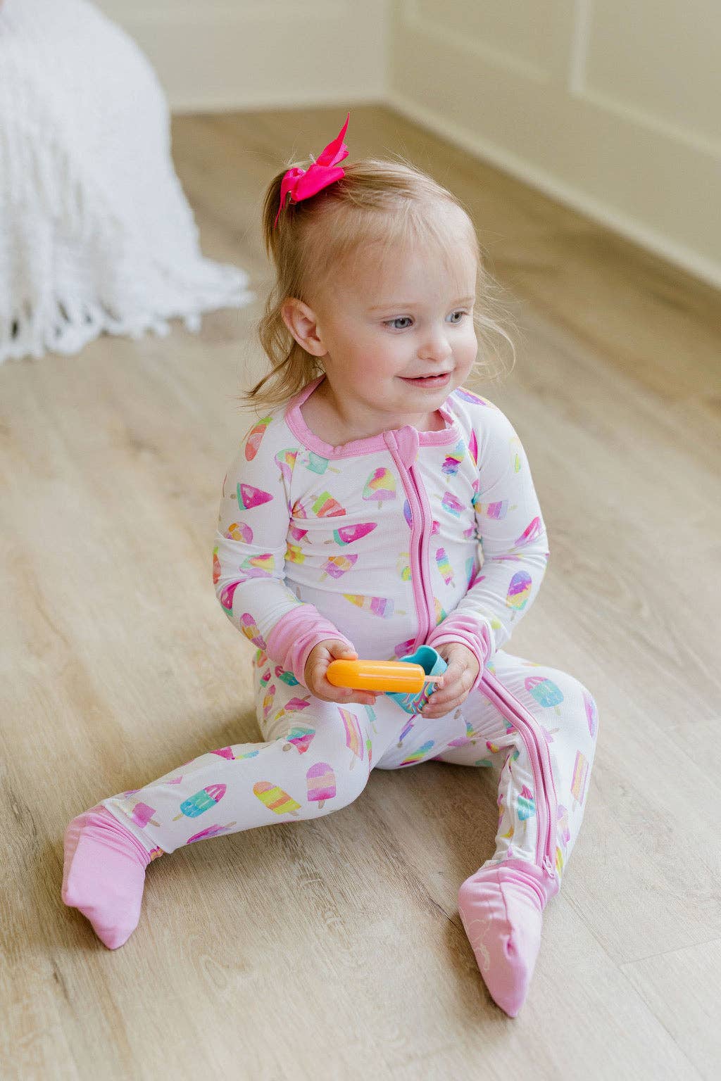 Popsicle Bamboo Zipper Onesie