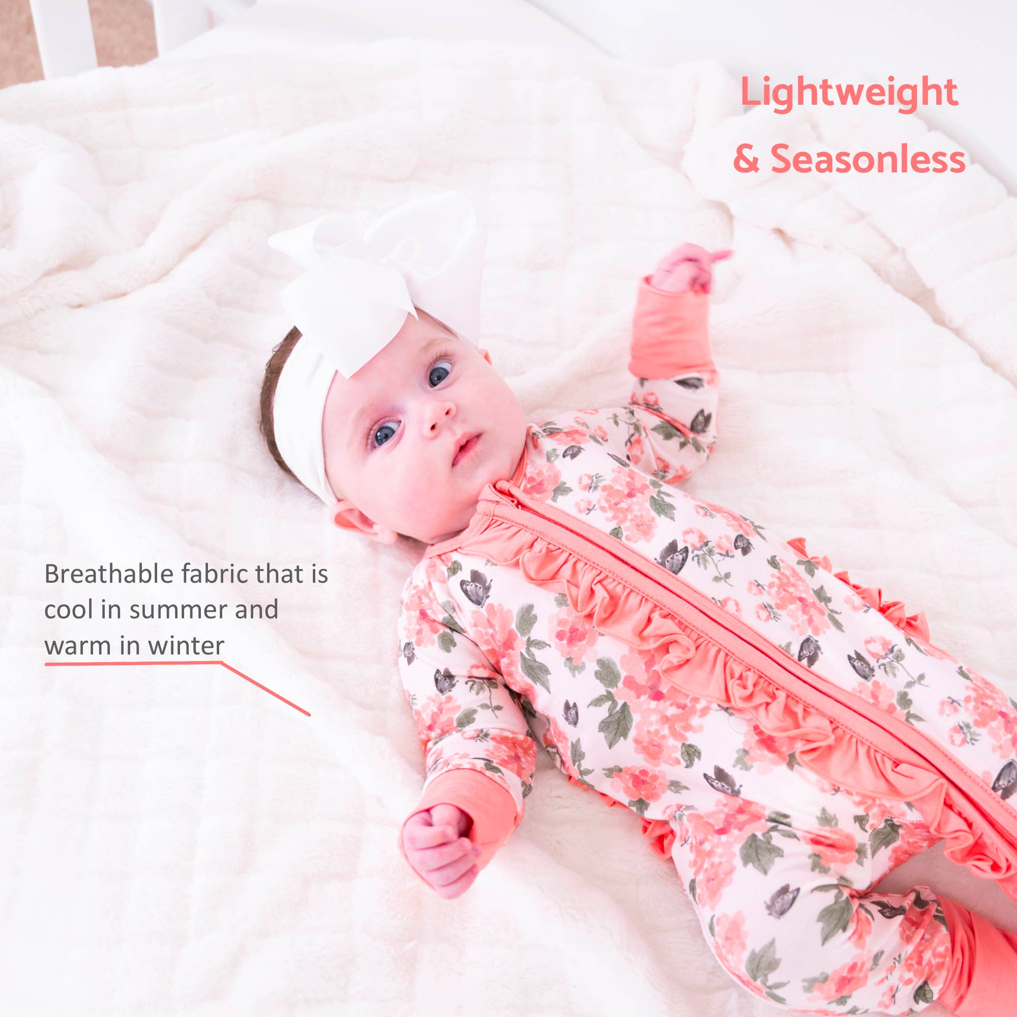 Pretty in peony Baby Girl Bamboo Pajamas