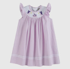 Purple Fairy Smocked Bishop Dress