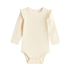 Leza Ribbed Ruffle Long Sleeve Bodysuit