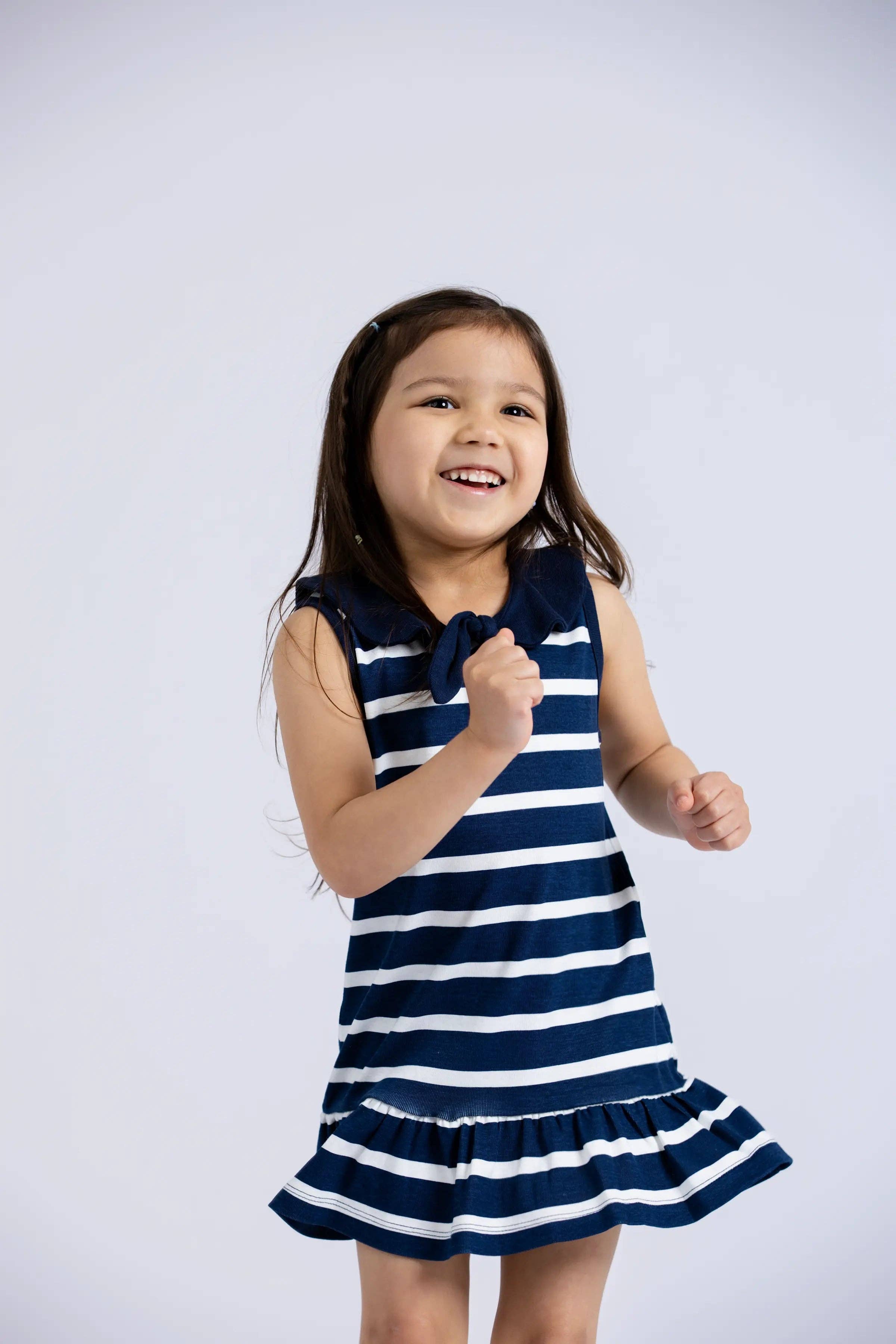 100% Organic Sailor Dress_Sailor Stripes