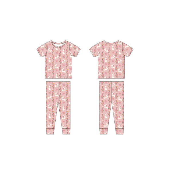 Easter Cottage Bunny | Bamboo Two Piece Pajamas