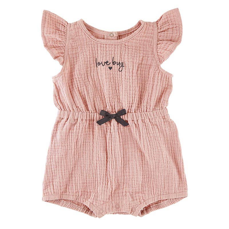 Ruffle Romper - Love Bug