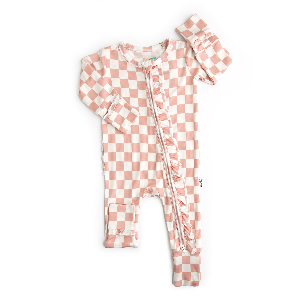 Saylor RUFFLE ZIP Bamboo Baby Pajama Sleepies Little