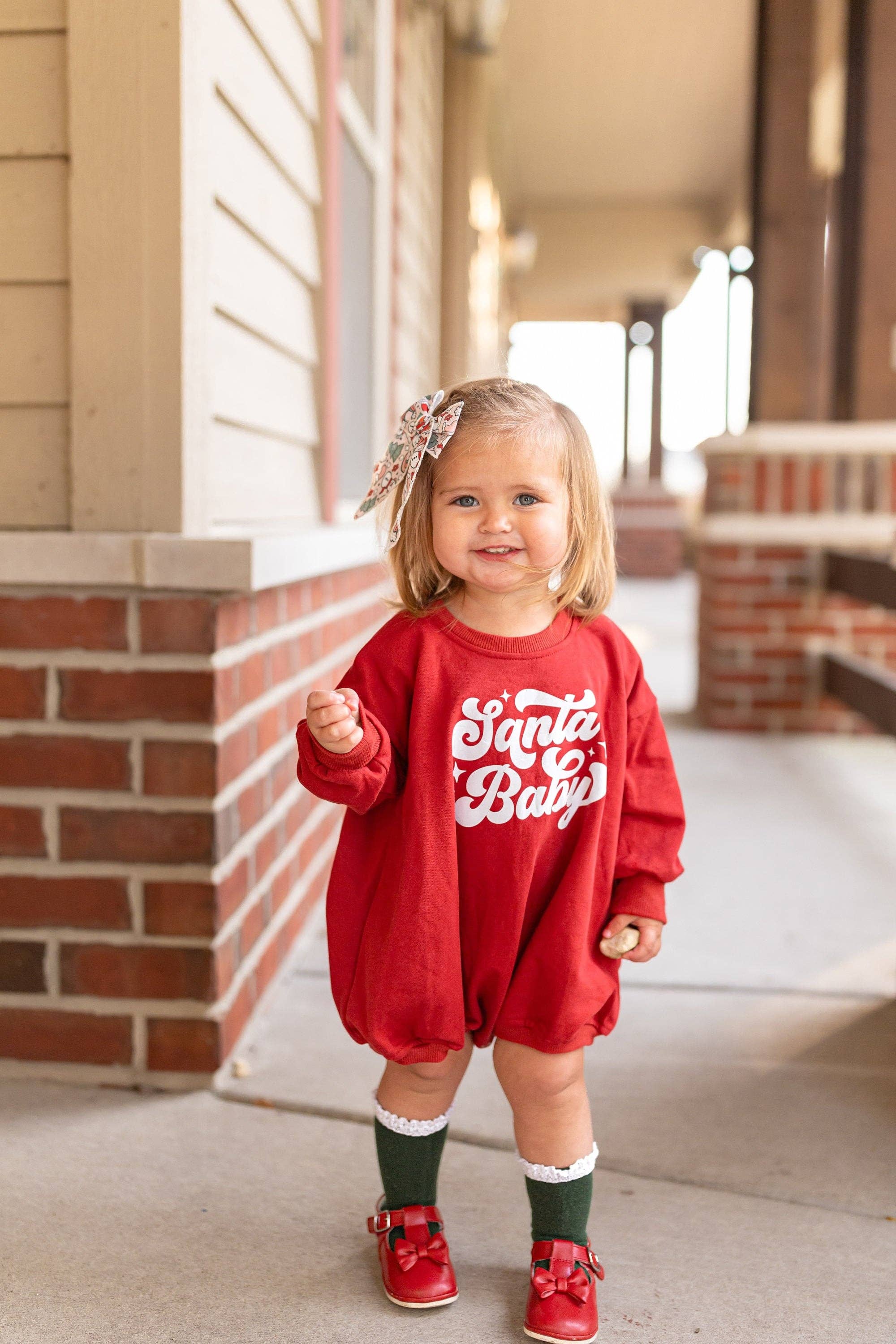 Santa Baby Christmas Sweatshirt Romper Baby Toddler Clothes