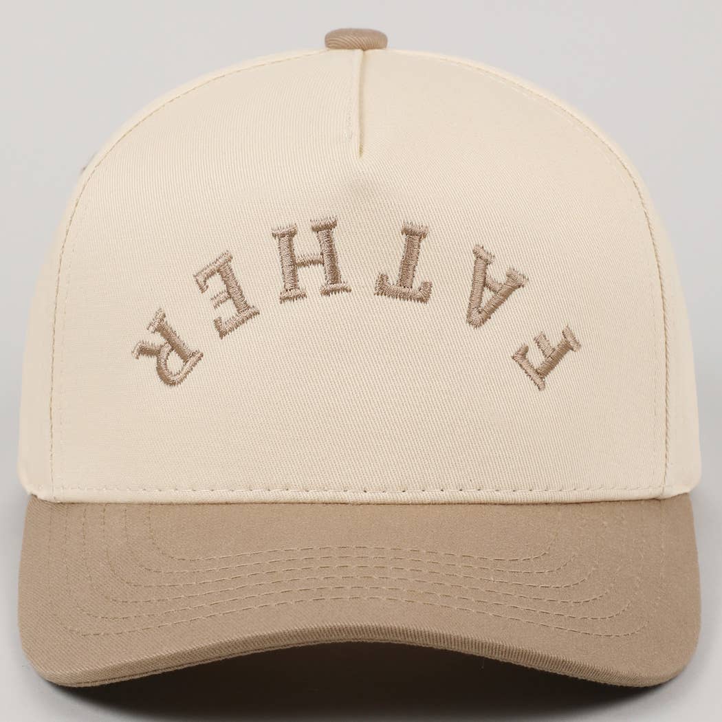FATHER Upside Down Embroidery Two-Tone Cap