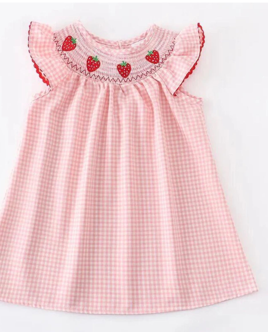 Strawberry Smock Dress Girl