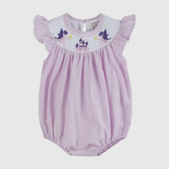 Purple Fairy Smocked Flutter Romper