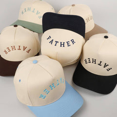 FATHER Upside Down Embroidery Two-Tone Cap