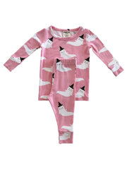 Bamboo 2-Piece Set, Pink Ghost