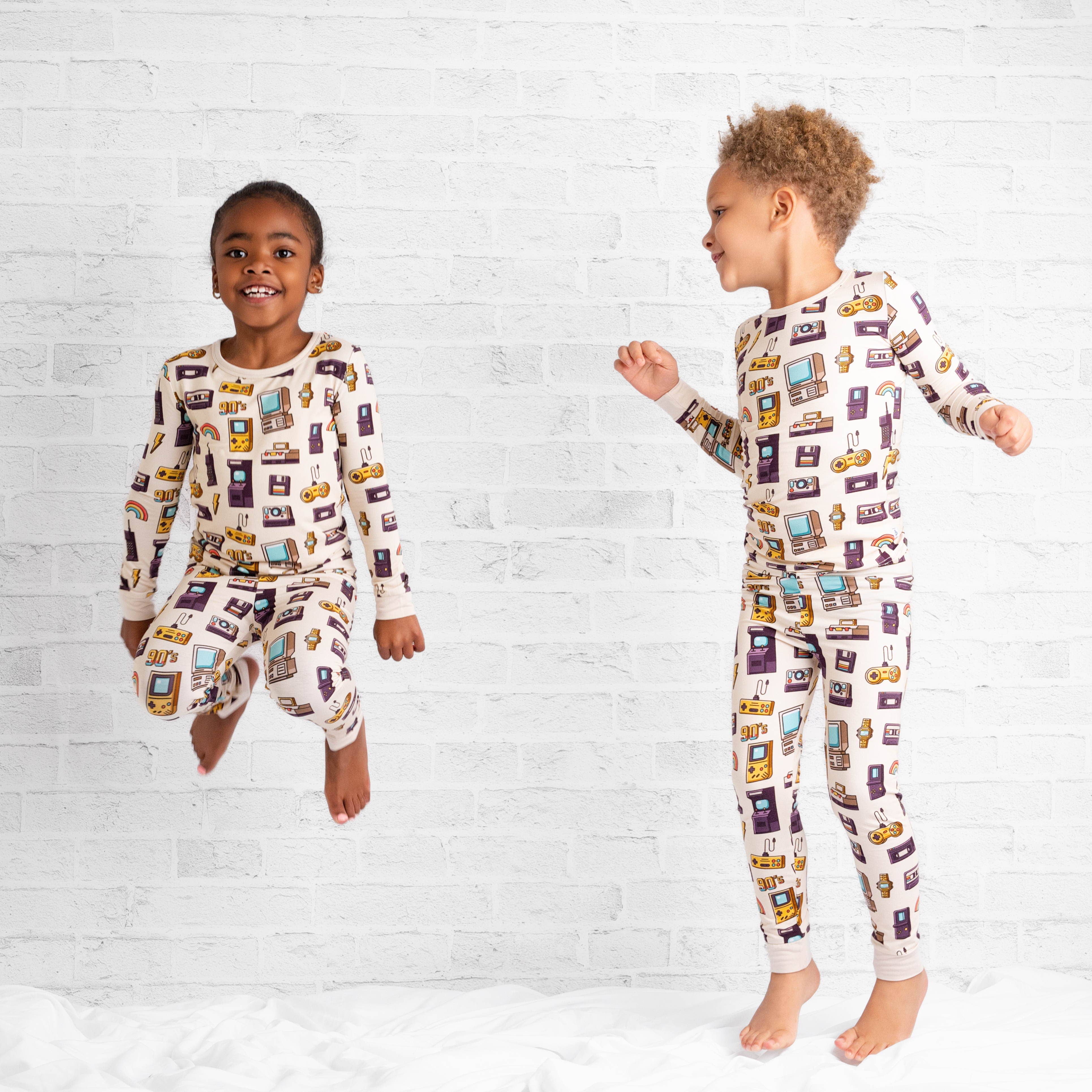 90's Retro Long Sleeve PJ's Bamboo