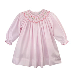 Dress with Floral Bishop Smocking