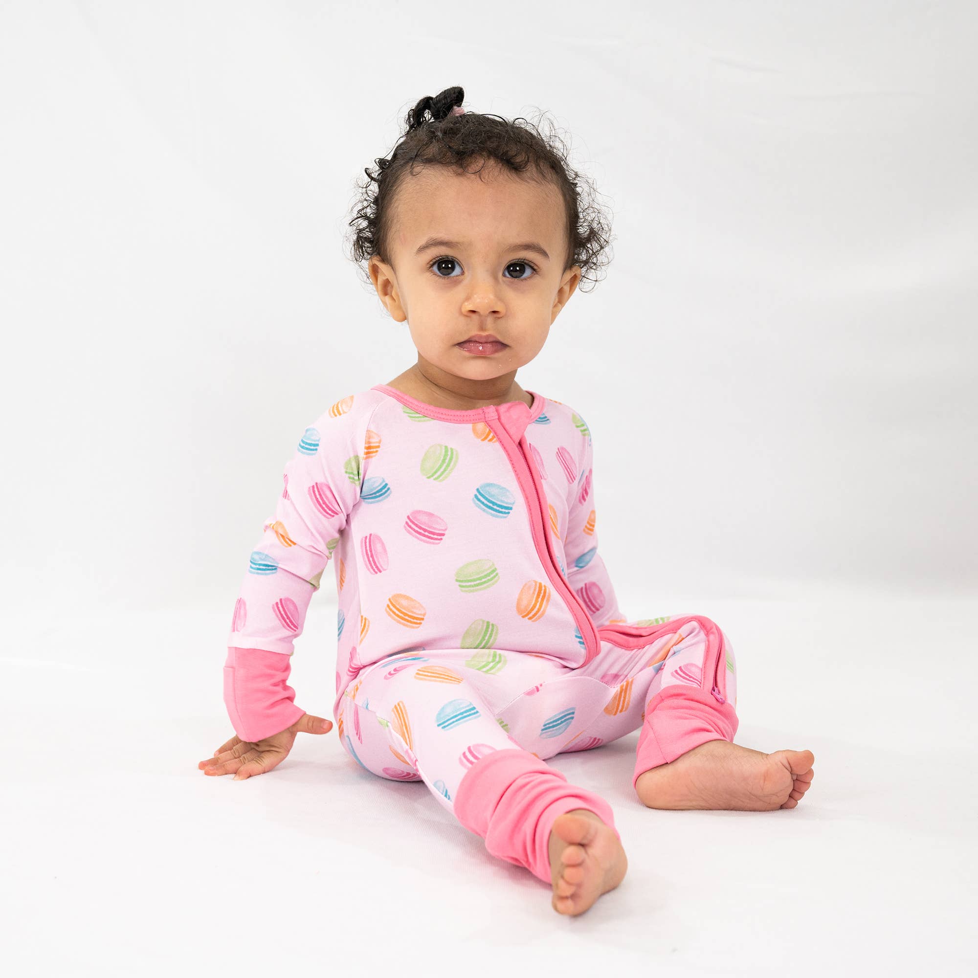 Le Macaron Baby Bamboo Pajamas , 2 Way Zipper