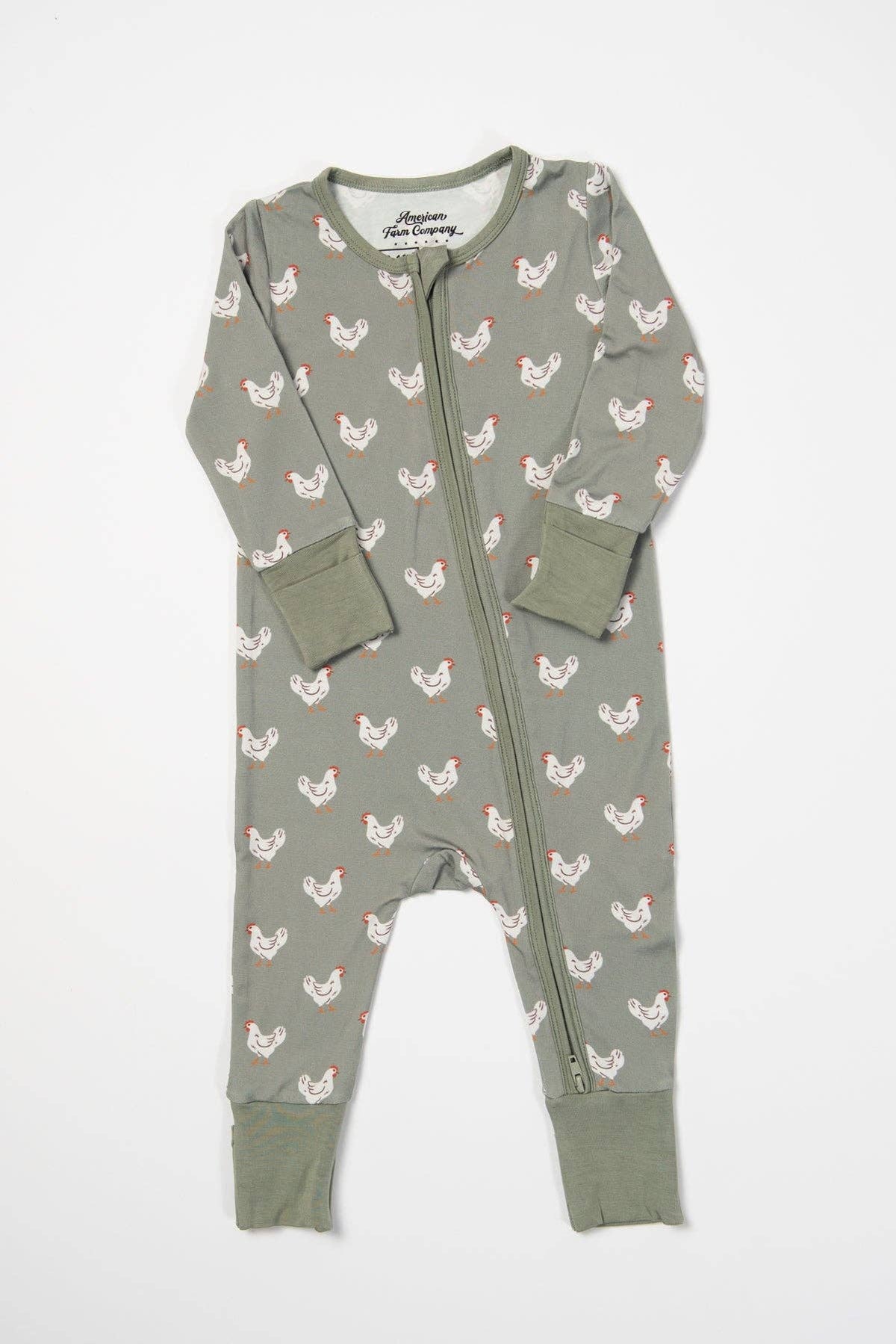 Sage Chickens Bamboo Baby Zippy