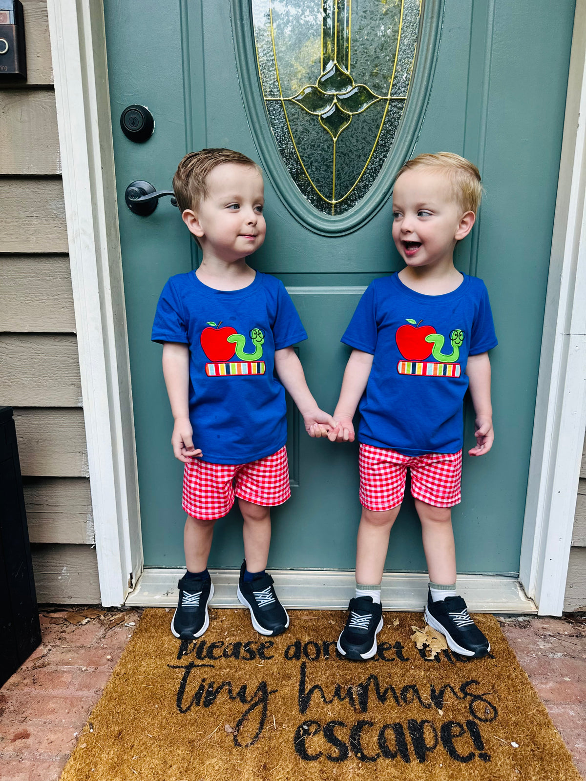 Boys Back To School Book Shorts Set