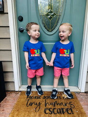 Boys Back To School Book Shorts Set