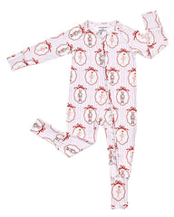 Christmas & Holidays Bamboo Zip Romper | Pink Nutcracker