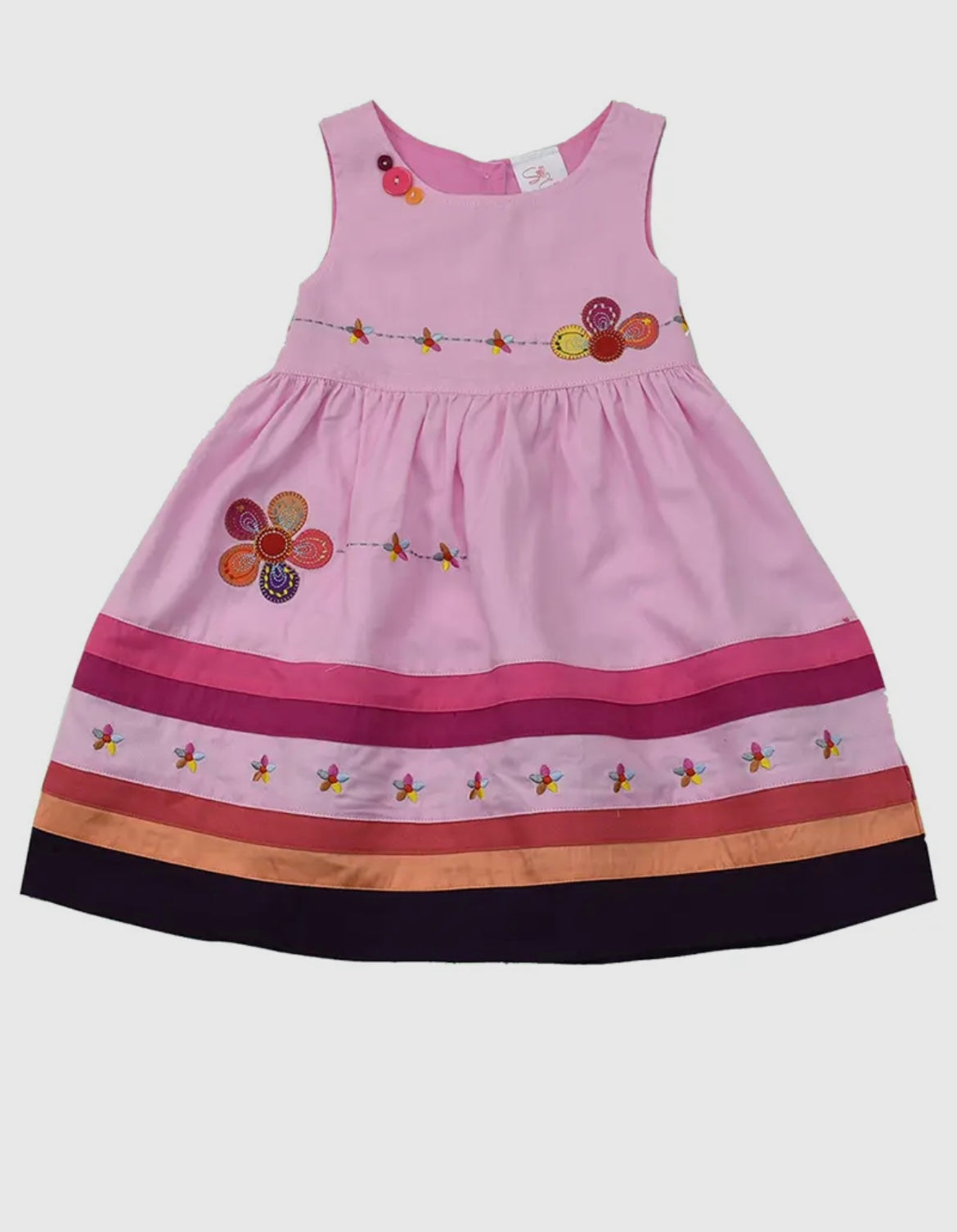 Toddler Girl Soft Cotton Applique With Embroidery