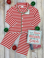 Red Striped PJ’s Santa-Boy