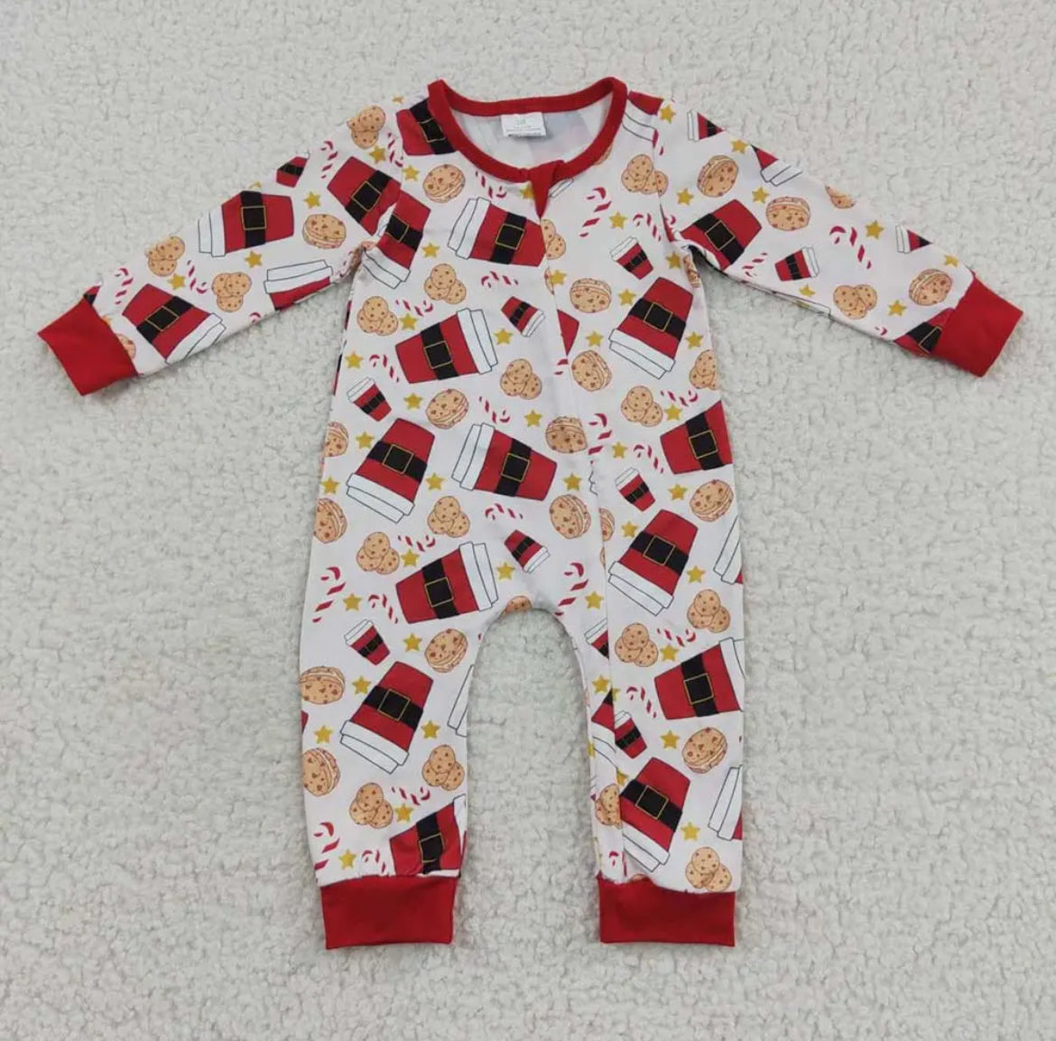 Baby Kids Cookie & Cup Christmas Romper