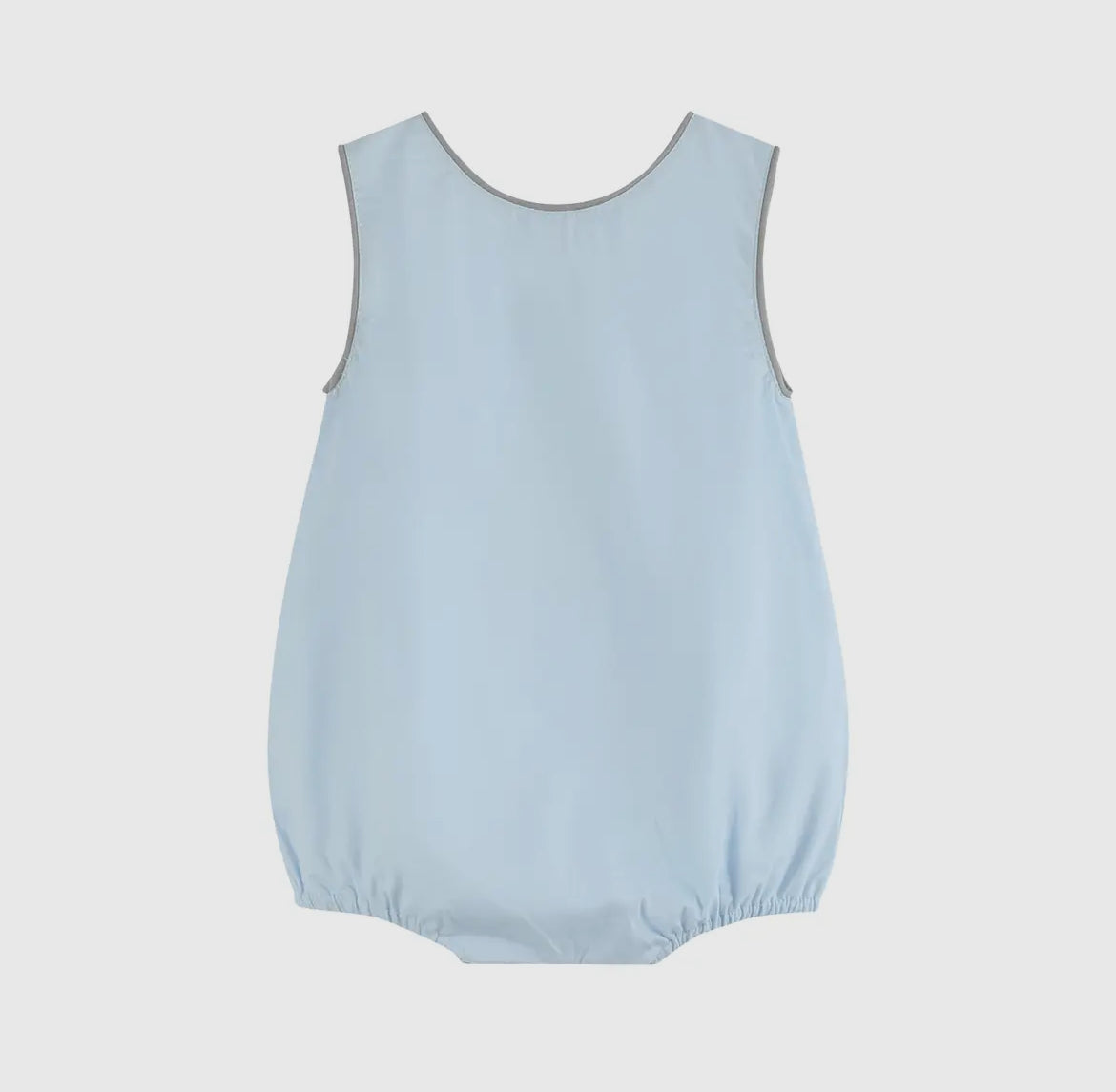 Blue Shark Appliqué Bubble Romper Boy