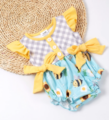 Busy Bee- Girl Romper