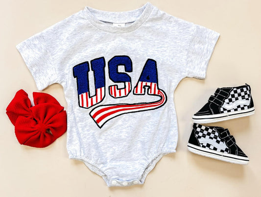 USA Bubble Romper Gender Neutral