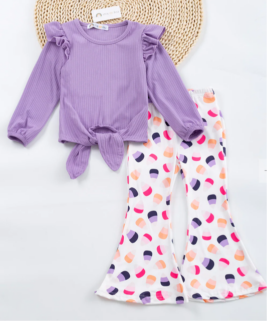 Candy Corn Lover-Halloween Outfit 2PC Girl