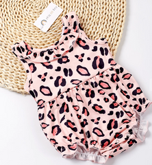 Chillin' Cheetah Pink Design - Girl Romper